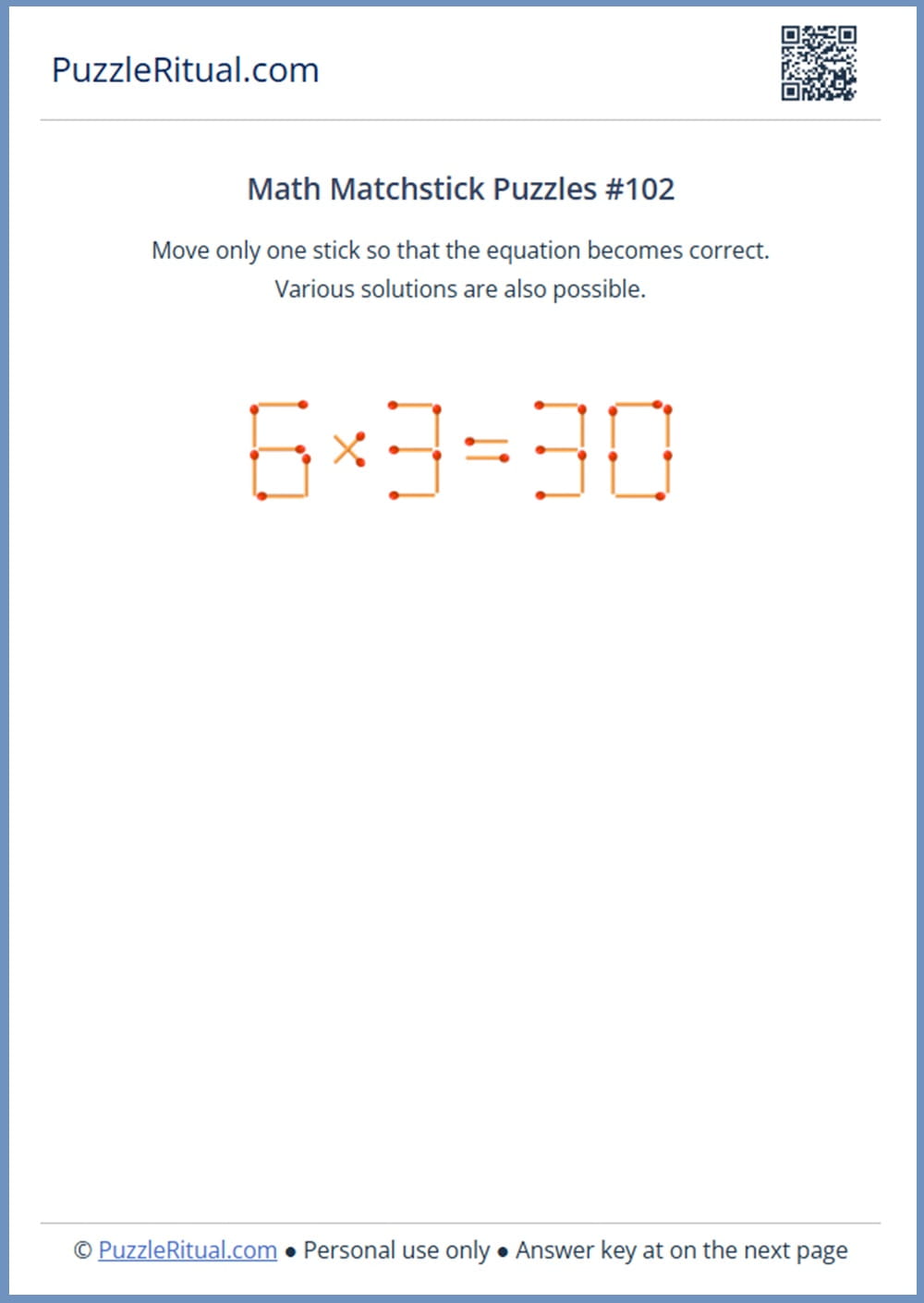 Matchstick math puzzles with answers PDF. math matchstick puzzles with answers. Math puzzles with matchsticks PDF.